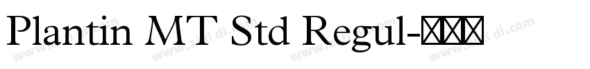 Plantin MT Std Regul字体转换